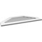 Ekena Millwork Octagonal Top Surface Mount PVC Gable Vent w/ 3-1/2"W x 1"P Standard Frame, 38"W x 18"H GVPOT38X1801SN - alternate 2